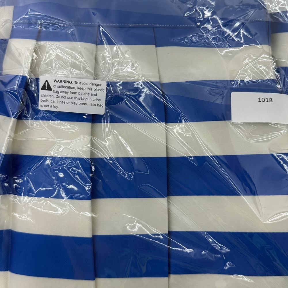 Michael Kors ARCHIVE PIECE Pleated Nautical Stripe Skirt Blue White Preppy Sz 8 - Picture 10 of 10